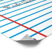 ノート紙スクール教室ルールポスター ポスター (角)