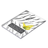 ノート肯定タイガーストライプ蝶 ノートブック (左側)