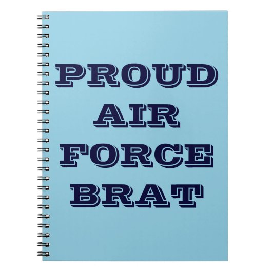 ノート誇りを持ったAIR FORCE BRAT ノートブック (正面)