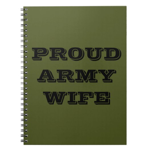 ノート誇りを持ったARMY WIFE ノートブック (正面)