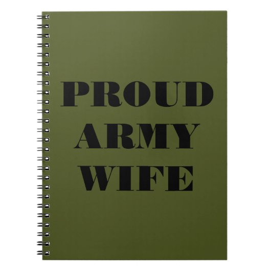 ノート誇りを持ったARMY WIFE ノートブック (正面)