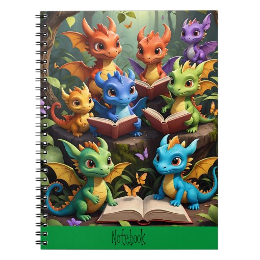ノート読カバーの若いドラゴンズの本 ノートブック (正面)