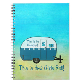 ノート|のレトロのキャンピングカーは|それを個人化します! ノートブック