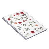 ノート，バラ，赤，花，フローラ ノートブック (右側)