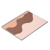 ノート,ブラウン,モノグラム,水色,かわいらしクリーム ノートブック (左側)