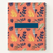 ノート＆ライティングパッド 葉っぱの模様 ノートブック (裏面)