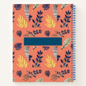 ノート＆ライティングパッド 葉の模様 ノートブック (裏面)