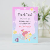 ノート-人魚のテーマの誕生会ありがとう 招待状 (スタンド正面)