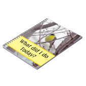 ノート – 木の枝に黄色の鳥 (左側)