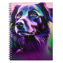 ノート - 紫色の犬