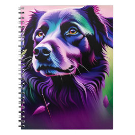 ノート - 紫色の犬