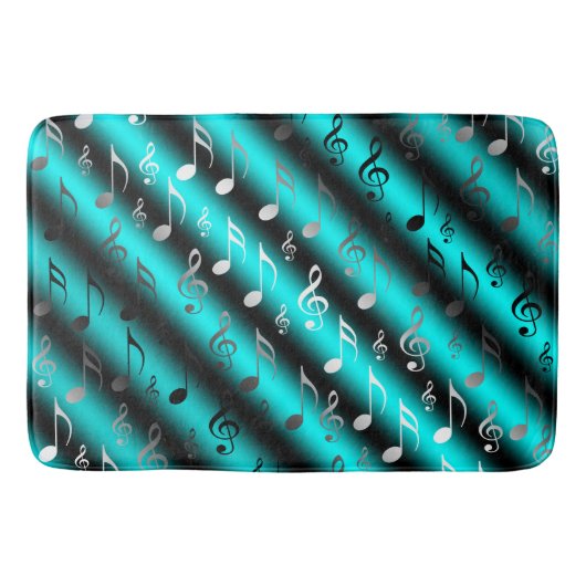 ノート,音楽,金属,楽譜,バンド,クレフ、 音符記号,ミント バスマット (正面)