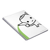 ノート- Greeaの茶-白 ノートブック (右側)