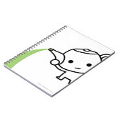 ノート- Greeaの茶-白 ノートブック (左側)