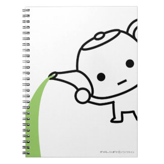 ノート- Greeaの茶-白 ノートブック