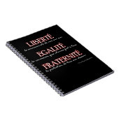 ノート: Liberté、Egalité、Fraternité ノートブック (右側)