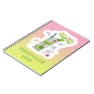 ノート- MOJITOのレシピのカクテルの芸術 ノートブック