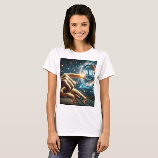 ノートPCに今その単語を入力す買る人 Tシャツ (正面フル)