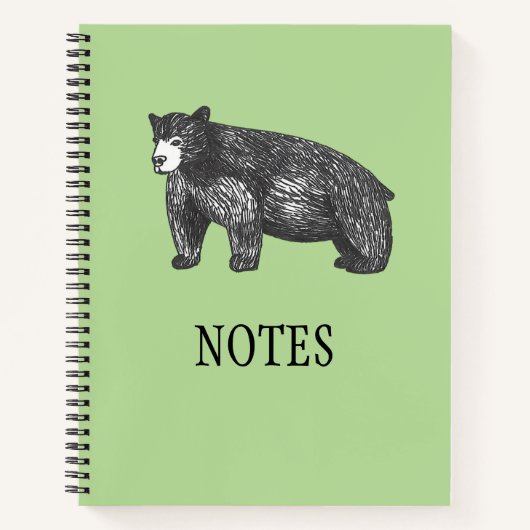 ノートUrsus americanus Black Bear ノートブック (正面)