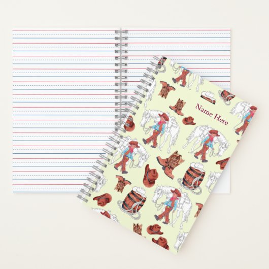 ノートYOUNG COWBOYとHORSE ノートブック (内側)