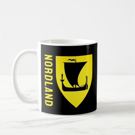 ノードランドフェイルクコート・オブ・アームズ – NORWAY コーヒーマグカップ (左)