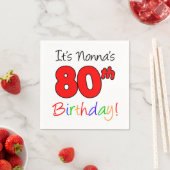 ノーナの80誕生日・ナプキンスだ スタンダードカクテルナプキン (インサイチュ)