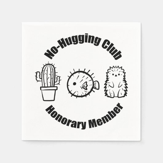 ノーハギングクラブ スタンダードカクテルナプキン (正面)