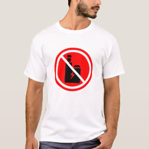 ノーバイピングサインTシャツ   電子タバコ禁止ゾーン警告 Tシャツ
