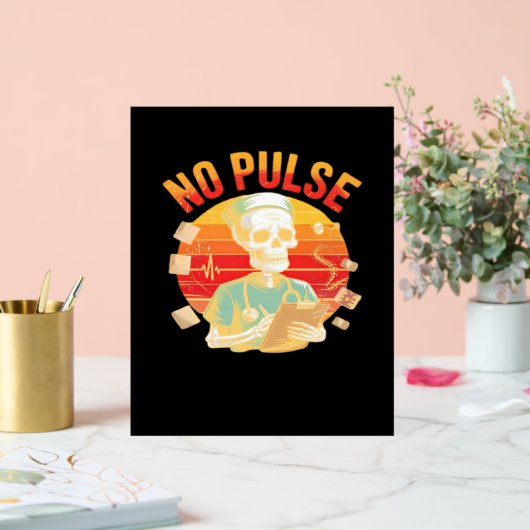 ノーパルススケルトンナースおもしろいメディカルハロウィーンPa アクリルサイン (ウェディング)