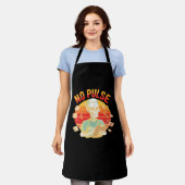 ノーパルススケルトンナースおもしろいメディカルハロウィーンPa エプロン (着用した状態)