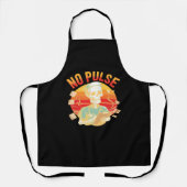 ノーパルススケルトンナースおもしろいメディカルハロウィーンPa エプロン (正面)