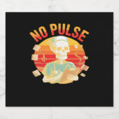 ノーパルススケルトンナースおもしろいメディカルハロウィーンPa スパークリングワインラベル (シングルラベル)