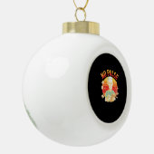 ノーパルススケルトンナースおもしろいメディカルハロウィーンPa セラミックボールオーナメント (左)