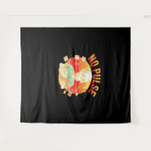 ノーパルススケルトンナースおもしろいメディカルハロウィーンPa タペストリー (正面(横))