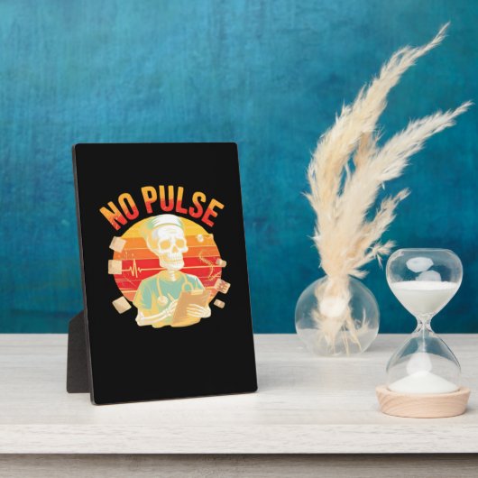 ノーパルススケルトンナースおもしろいメディカルハロウィーンPa フォトプラーク (側面)