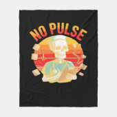ノーパルススケルトンナースおもしろいメディカルハロウィーンPa フリースブランケット (正面)