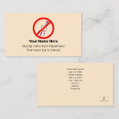 ノーパープルヴィオリン楽器テックブランチアーモンド 名刺 (正面/裏面)