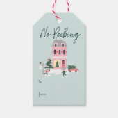 ノーピーキングクリスマスタウン&ツリーヴィンテージバン ギフトタグ (正面)