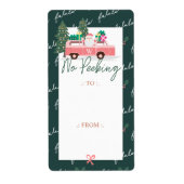 ノーピーキングサンタのコミン'町ピンクレトロバン ラベル (正面)