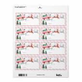 ノーピーキングピンクレトロバン&トナカイ ラベル (フルシート)