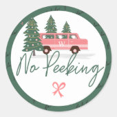 ノーピークヴィンテージピンククリスマスバン ラウンドシール (正面)