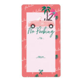 ノーピーク熱帯クリスマスピンクのコンバーチブル ラベル (正面)