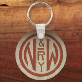 ノーフォークおよびウェスタン鉄道のロゴキーチェーン キーホルダー (正面)