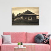 ノーフォークおよび西部の鉄道のPamplinの駅 キャンバスプリント (インサイチュ (リビング))