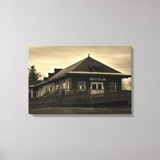 ノーフォークおよび西部の鉄道のPamplinの駅 キャンバスプリント