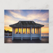 ノーフォークのクローマー桟橋で夕日を見ている人々 ポストカード (正面)