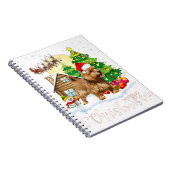 ノーフォークのテリア陽気なクリスマス犬の恋人のギフト ノートブック (右側)