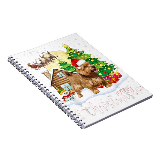 ノーフォークのテリア陽気なクリスマス犬の恋人のギフト ノートブック (右側)