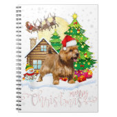 ノーフォークのテリア陽気なクリスマス犬の恋人のギフト ノートブック (正面)