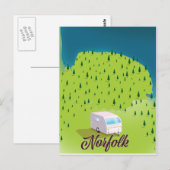 ノーフォークキャラバンの地図 ポストカード (正面/裏面)